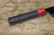 Daisuke Nishida Shirogami No.1 Kurouchi RS8R Japanese Chef's Santoku Knife 180mm with Red-Ring Octagonal Handle 