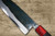 Daisuke Nishida Shirogami No.1 Kurouchi RS8R Japanese Chef's Santoku Knife 180mm with Red-Ring Octagonal Handle  Daisuke Nishida Shirogami No.1 Kurouchi RS8R Japanese Chef's Santoku Knife 180mm with Red-Ring Octagonal Handle