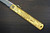 HIGONOKAMI Nagao Kanekoma Aogami Damascus Engraving Folding Kiritsuke-Petty Knife(Utility) 90mm with Golden Brass Handle [Holy Beasts - GENBU] 
