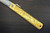 HIGONOKAMI Nagao Kanekoma Aogami Damascus Engraving Folding Kiritsuke-Petty Knife(Utility) 90mm with Golden Brass Handle [Holy Beasts - BYAKKO] 