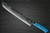 Takeshi Saji R2 Diamond Finish Damascus TCA Japanese Chef's Sakimaru-Slicer(Sujihiki) 390mm with Blue Turquoise Handle
