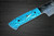 Takeshi Saji R2 Diamond Finish Damascus TCA Japanese Chef's Sakimaru-Slicer(Sujihiki) 390mm with Blue Turquoise Handle