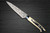 Takeshi Saji R2(SG2) Black Damascus DHW Japanese Chef's Petty Knife(Utility) 150mm with White Antler Handle