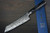 Sakai Takayuki SEIGAIHA Grand Chef Damascus Japanese Chef's Kengata-Santoku Knife 160mm with Double-Metal Black Wood Handle [45 Layered Damascus & Wave] 