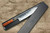 Kisuke Manaka ENN Blue#1 Kurouchi Hammered KRBFW Japanese Chef's Gyuto Knife 240mm with White Buffalo Ferrule Karin Lump Handle 