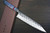 Yoshimi Kato R2 HYO Hammered STWA Japanese Chef's Kengata-Gyuto Knife 240mm with Stabilized Hybrid Wood Handle [Real Blue - Red Ring] 