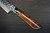 Takeshi Saji SRS13 Mirror Hammered Damascus IRN Japanese Chef's Kengata-Petty Knife(Utility) 130mm with Desert Ironwood Handle 
