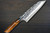 Takeshi Saji SRS13 Mirror Hammered Damascus IRN Japanese Chef's Bunka Knife 180mm with Desert Ironwood Handle 