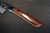 Takeshi Saji SRS13 Mirror Hammered Damascus IRN Japanese Chef's Kengata-Slicer(Sujihiki) 270mm with Desert Ironwood Handle 