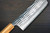 Yu Kurosaki R2(SG2) Hammered SENKO-EI WA OL8N Japanese Chef's Nakiri(Vegetable) 165mm with Olive Handle [Natural Finish] 