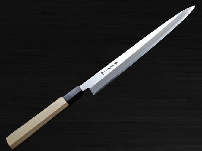 堺孝行 霞研 ふぐ引Sashimi knife 2110.jpg