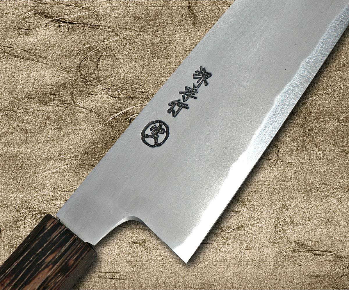 Mitsumoto Sakari 8 inch Japanese Gyuto Chef Knife, AUS-10 Premium Damascus Steel Kitchen Cooking Knife, Professional Hand Forged Meat Sushi Knife