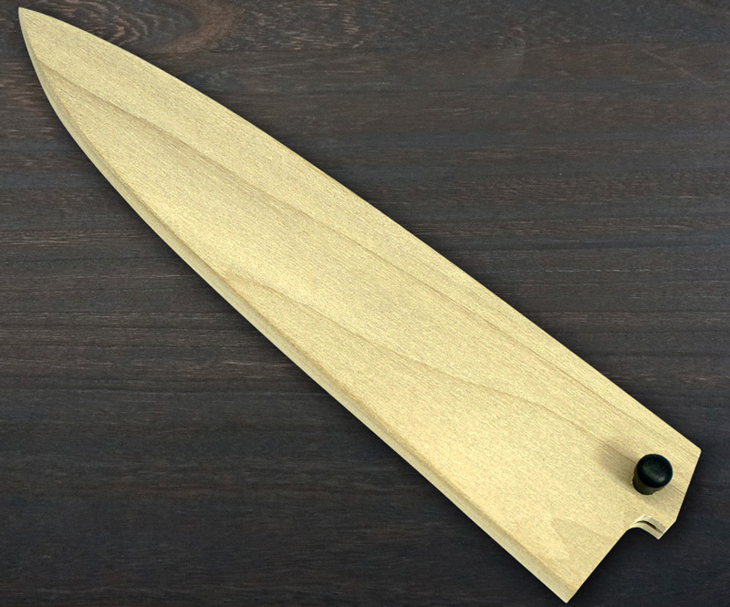 Natural Leather Knife Cover Saya Sheath Chef Knife(Gyuto) 270mm [Brass  Button]