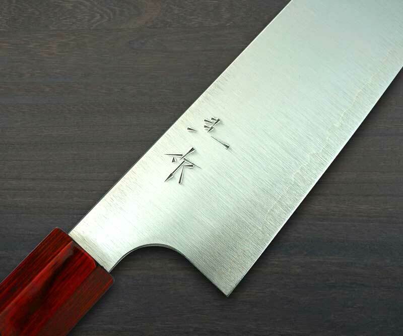 Damascus and Lacquer Paper Knife - Red and Green - Japanese Knife Imports