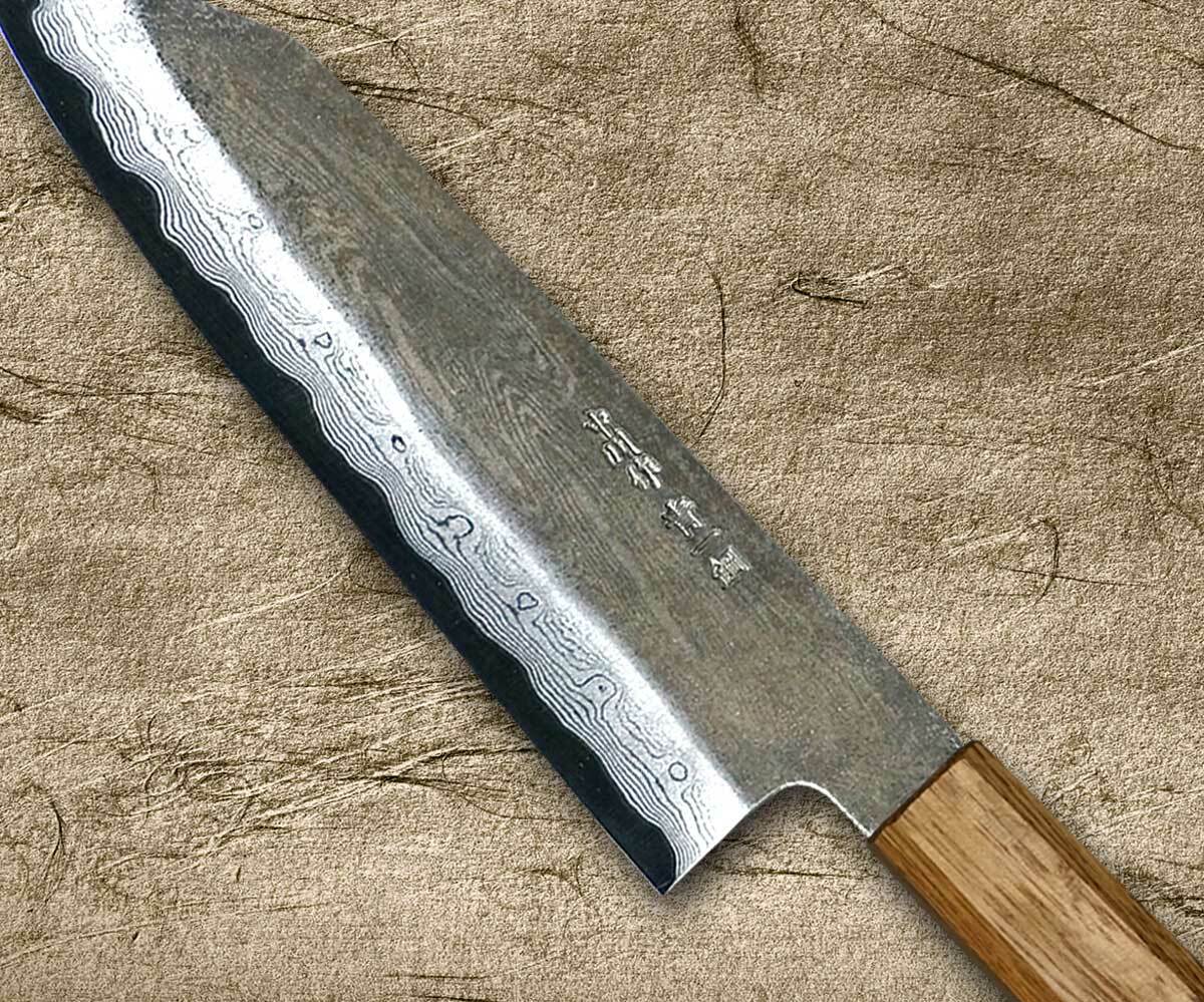 img Satoshi Nakagawa Aogami #1 Damascus Kurouchi OK8B