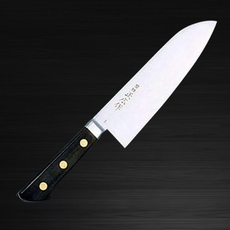 Masahiro Japanese Steel (Metal Tsuba) Chef's Santoku Knife 175mm