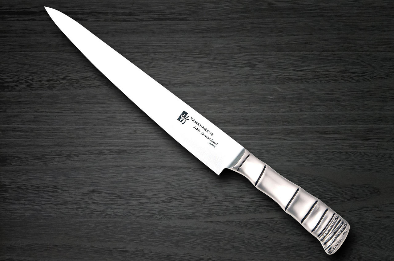 Tamahagane Bamboo 3-Layer Stainless Japanese Chef's Slicer