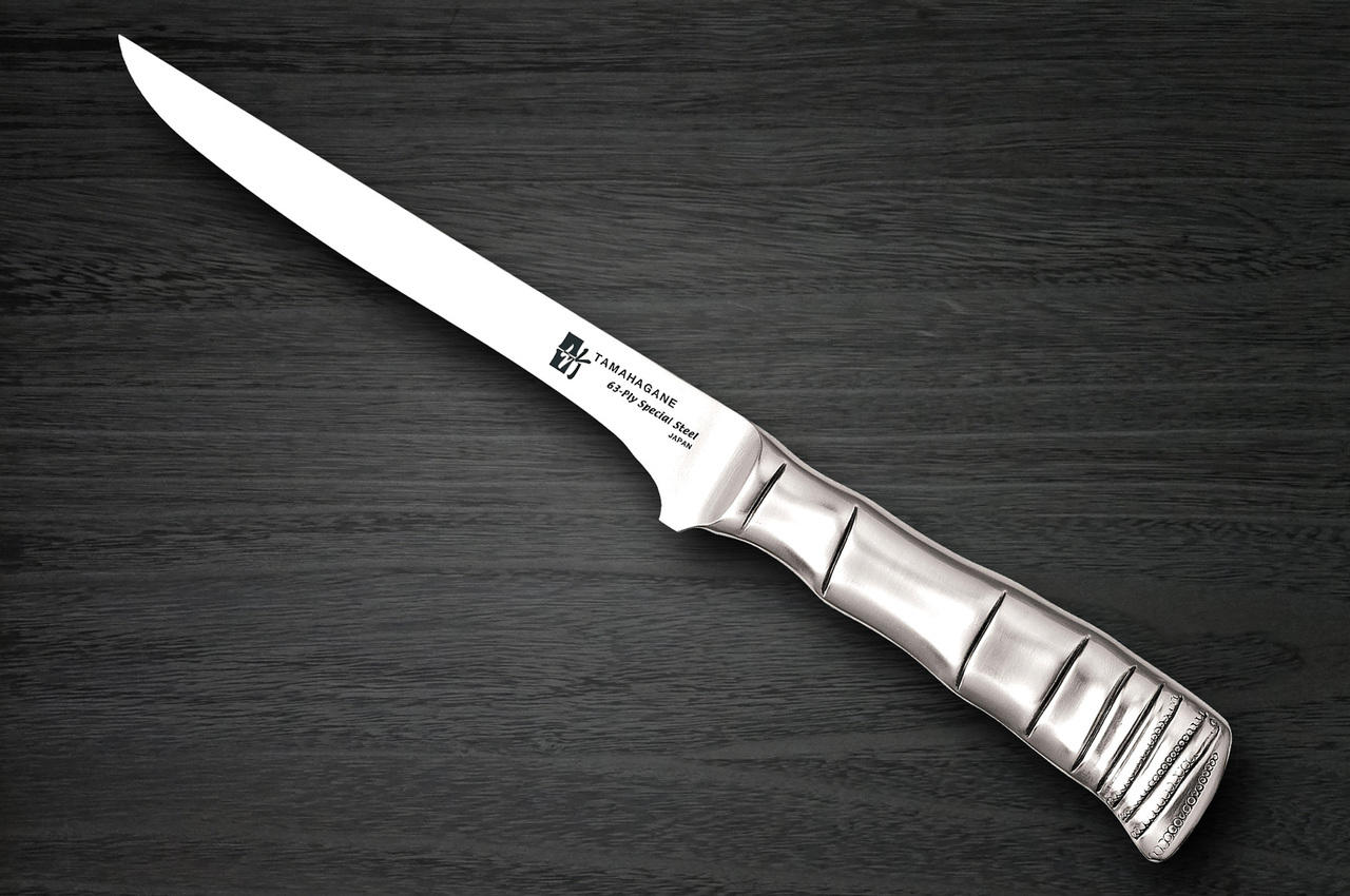 Tamahagane Bamboo 3-Layer Stainless Japanese Chef's Boning Knife