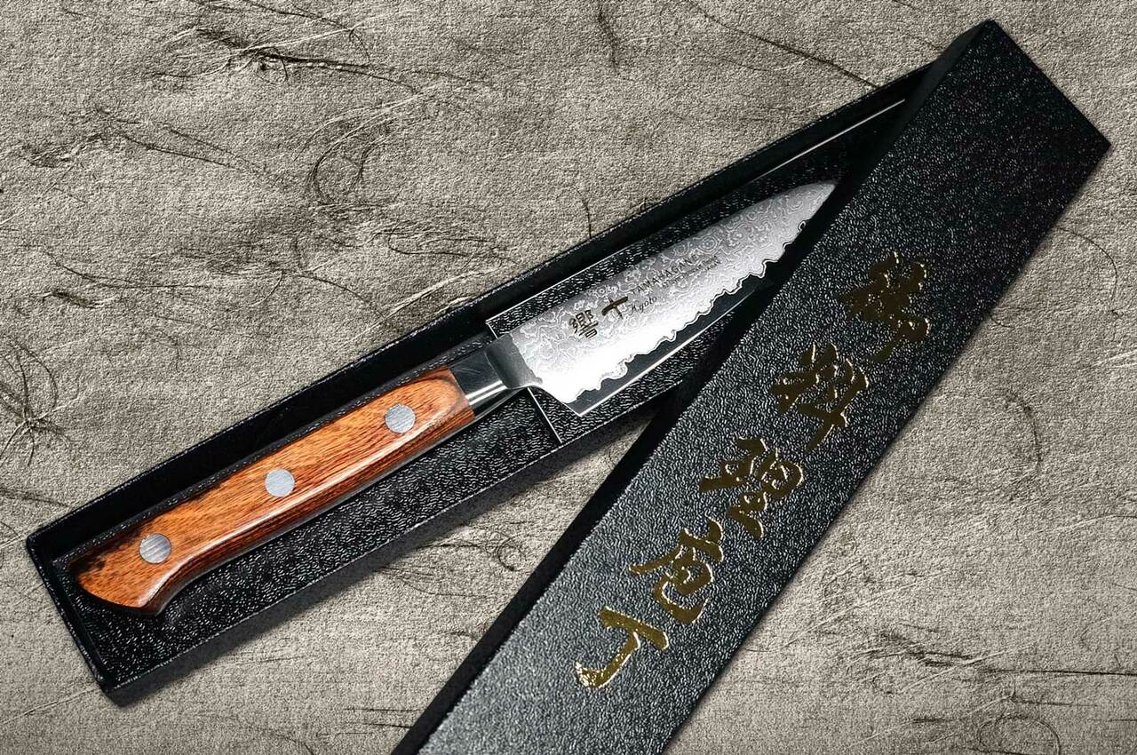 Paring Knife 90mm–Layered Damascus Steel | Japanese Knives