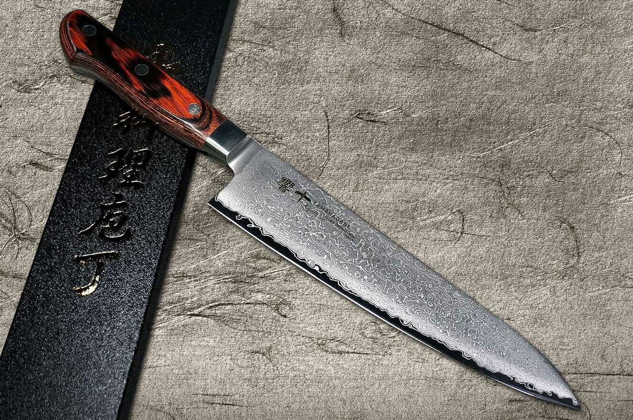 Tamahagane Kyoto 63 Layer-Damascus Wood Handle Japanese Chef's