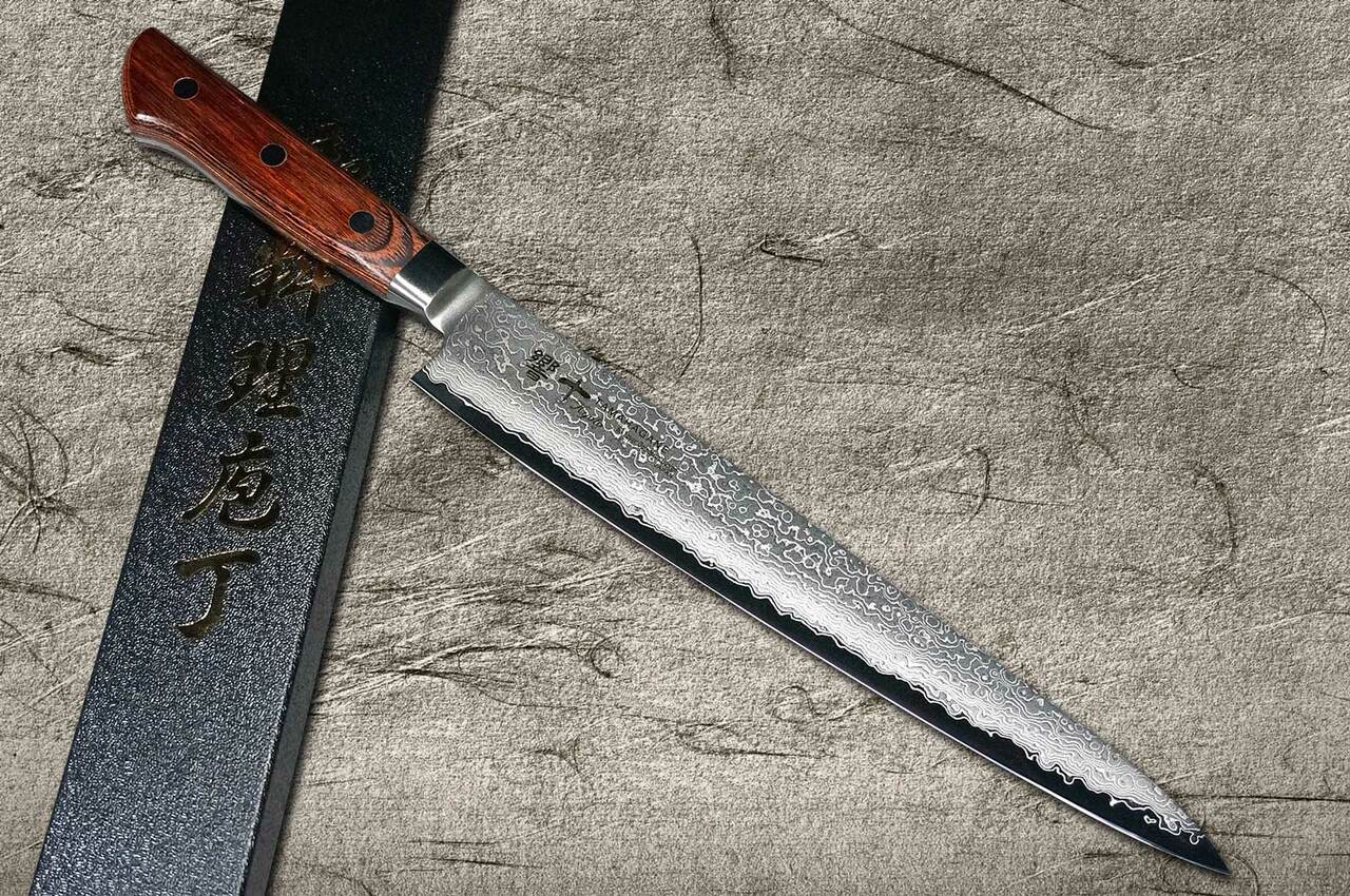 Tamahagane Kyoto 63 Layer-Damascus Wood Handle Japanese Chef's