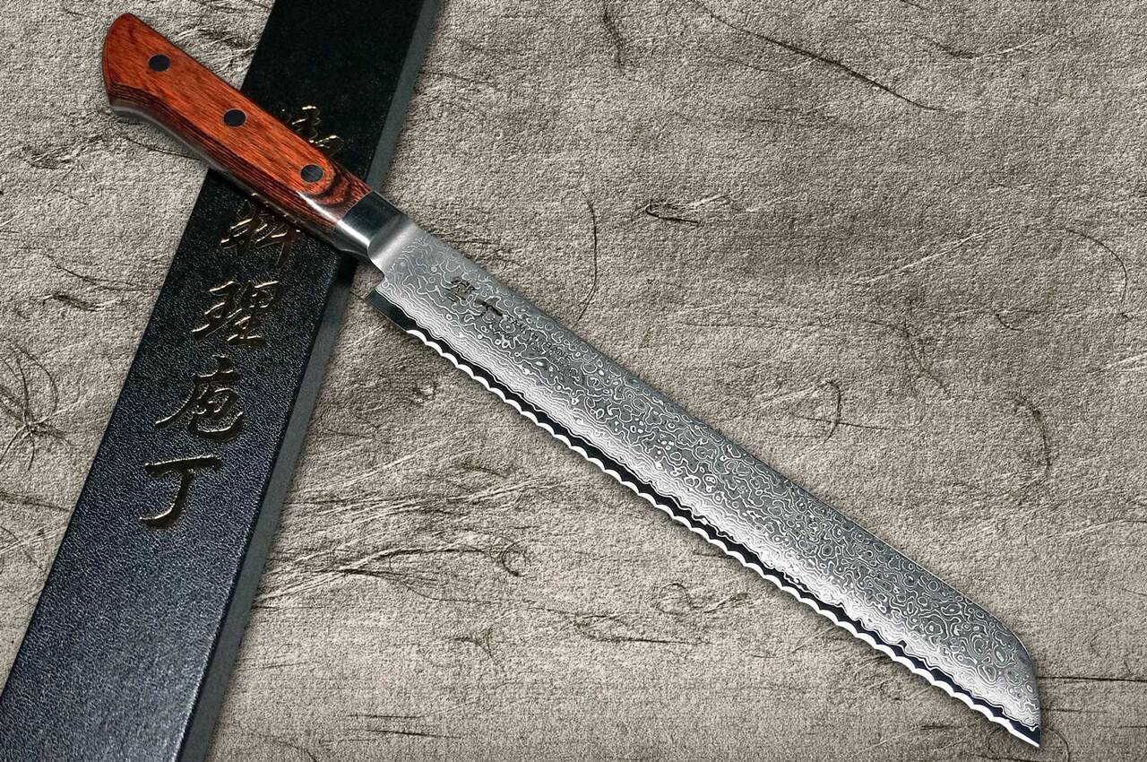 Tamahagane Kyoto 63 Layer-Damascus Wood Handle Japanese Chef's