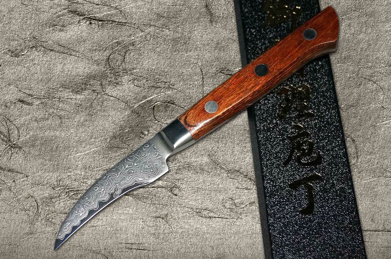 Peeling knife VG-5 Damascus Western Handle 70mm