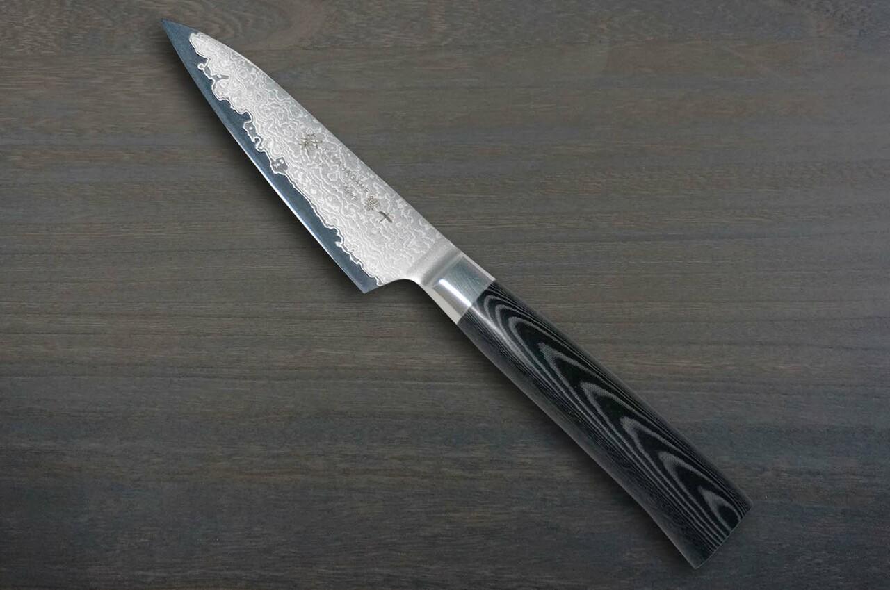 Tamahagane Kyoto 63 Layer Damascus Paring Japanese Knife 90mm KP-1109