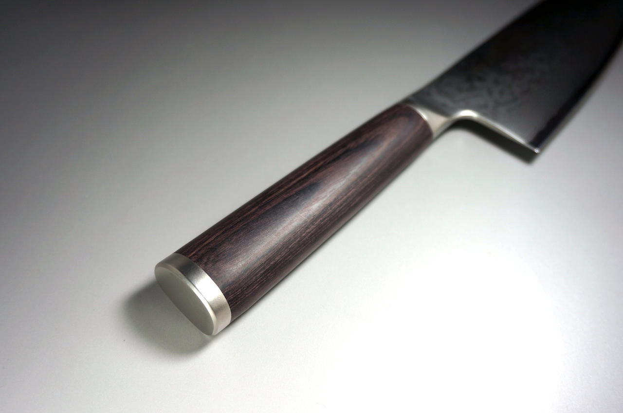 Shikisai MIYAKO 33 Layer Damascus (AUS8) Japanese Chef's Deba Shikisai MIYAKO 33 Layer Damascus (AUS8) Japanese Chef's Deba