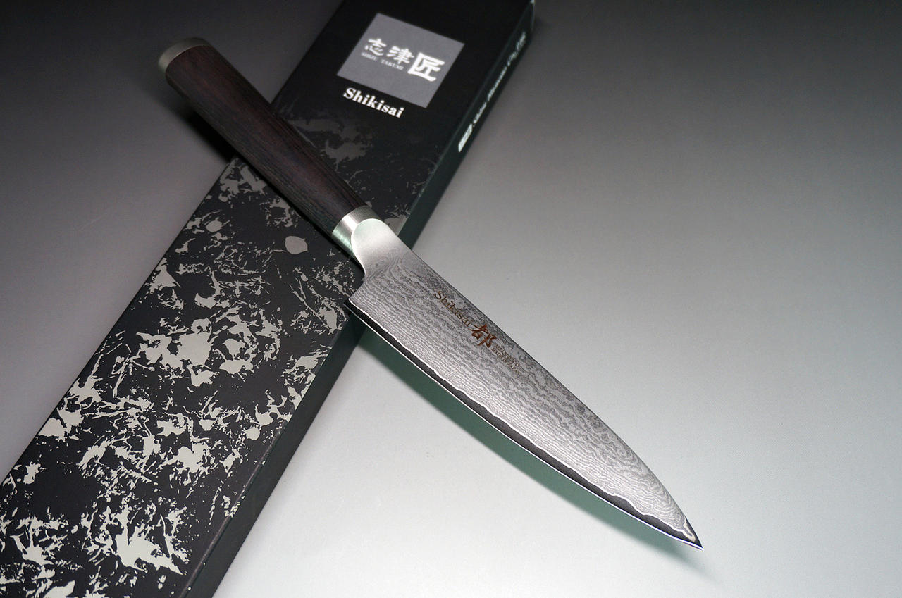 Damascus Chef Knife 6 Inch Utility Slicing Knife Japanese Petty