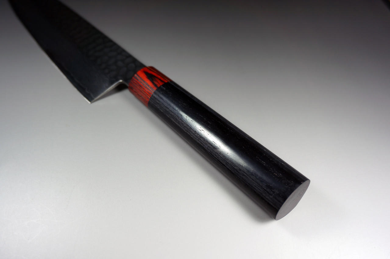 Iseya I-series 33 Layer VG-10 Damascus Hammered Japanese Chefs Santoku Knife 180mm