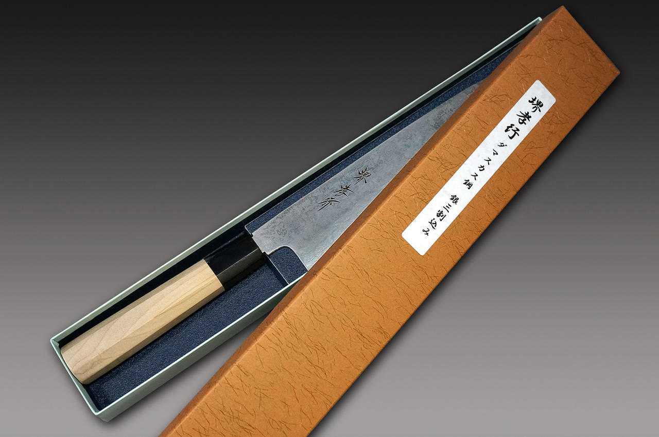 美品 堺孝行 TAKAYUKI INOX STEEL 牛刀 240mm 堺 孝行 TUS ステンレス鋼 牛刀包丁 – 清助刃物