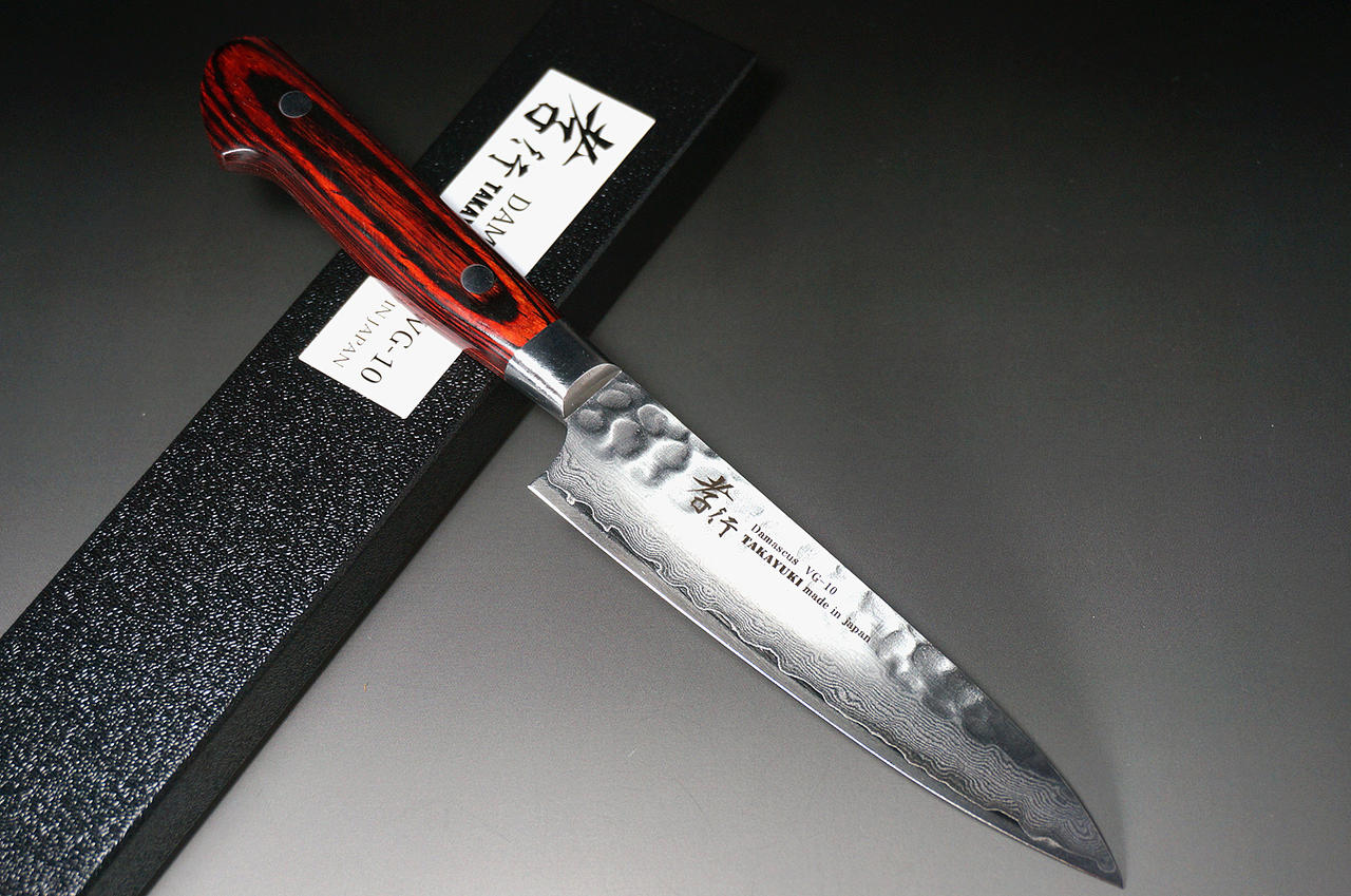Sakai Takayuki VG10 33 Layer Damascus Butcher 210mm Mahogany Pakka woo –  Japannywholesale