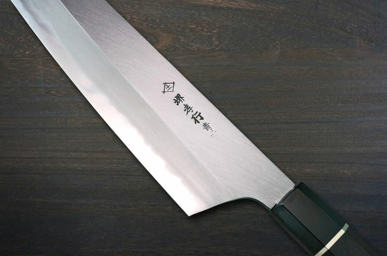 Sakai Takayuki Homura Premium Aogami 2 steel Japanese Chefs Kengata-Gyuto Knife 225mm