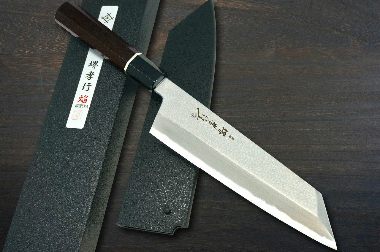 Sakai Takayuki Homura Premium Aogami 2 steel Japanese Chefs Kengata-Gyuto Knife 225mm