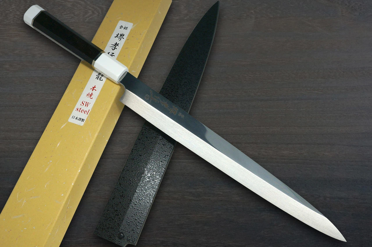 邦楽 Silvernia famnily Ginryu Sakai Takayuki Ginryu Dragon Premium Honyaki Japanese Chef's
