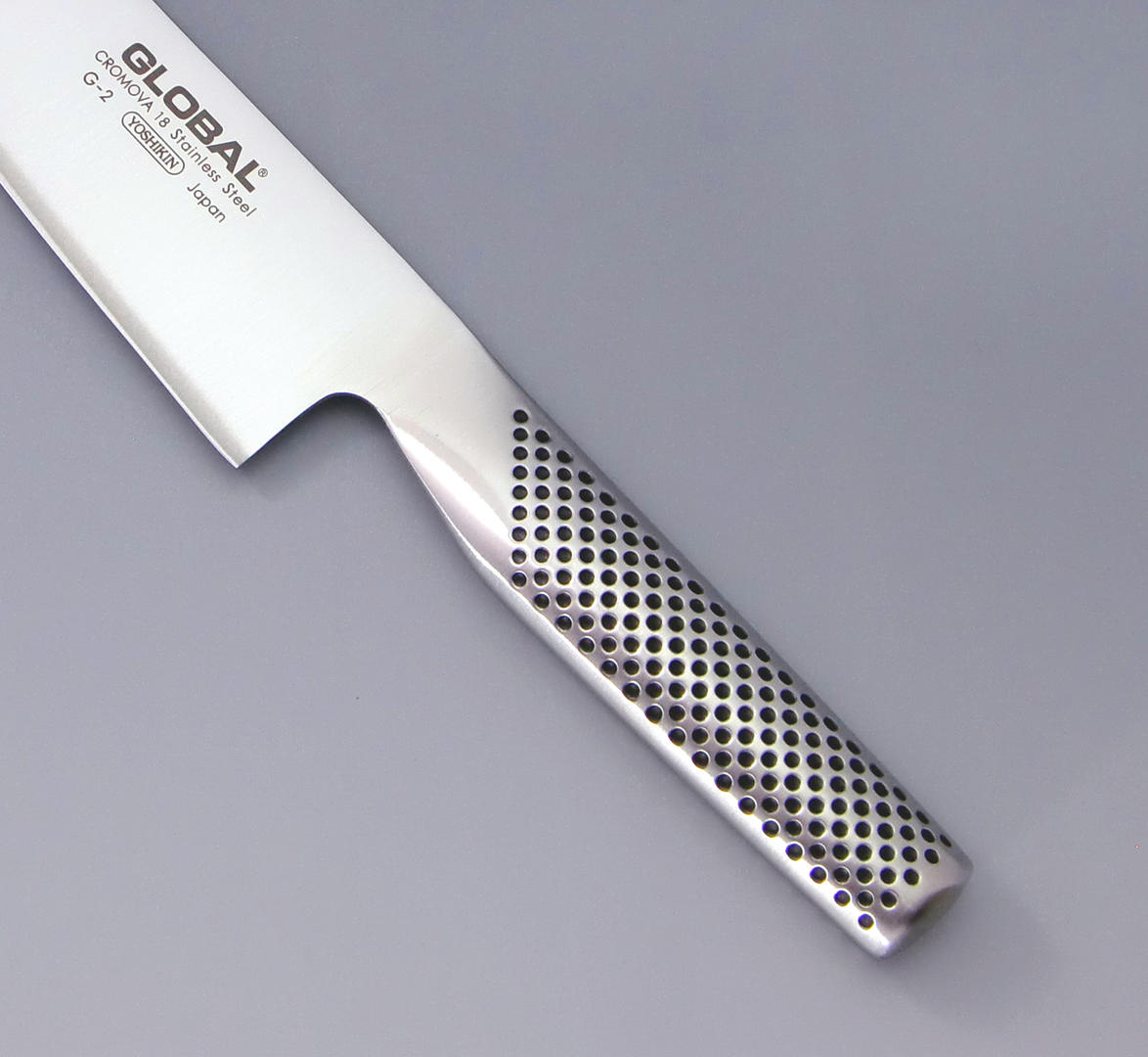 Global G-2 chef's knife with 200 mm long blade. One of the