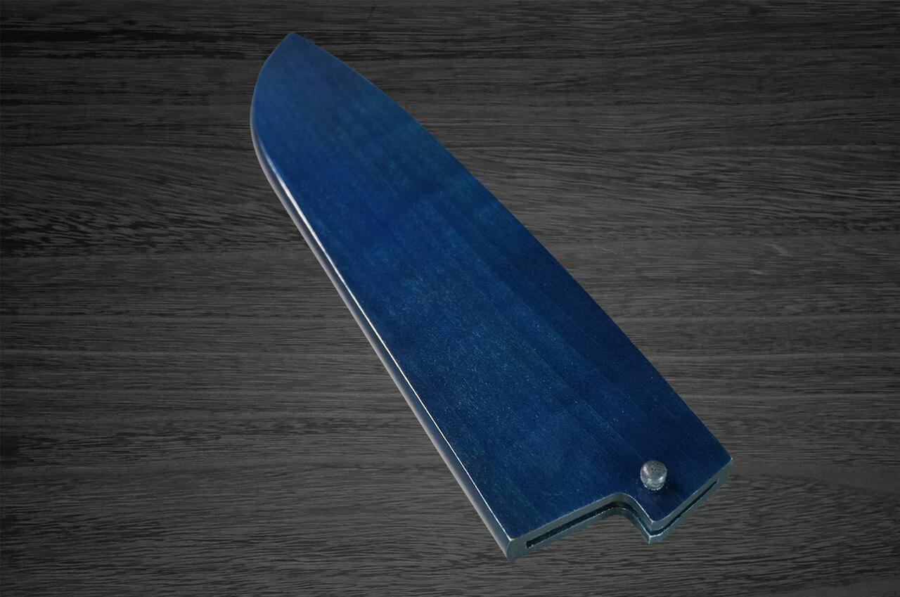 トップス Saya Indigo dyed Magnolia Saya Sheath for 180mm Santoku Knife