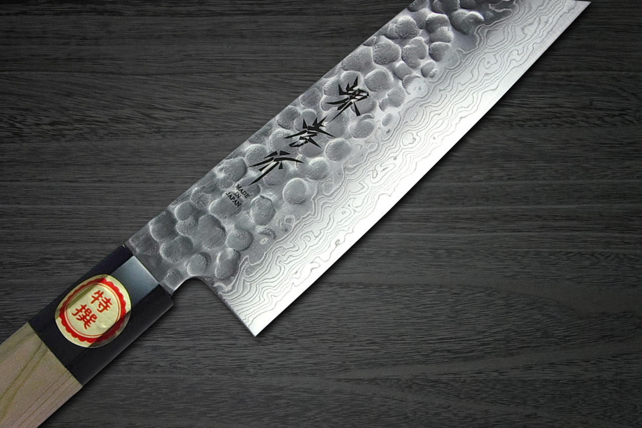 Sakai Takayuki 45-Layer Damascus Buffalo Tsuba Japanese