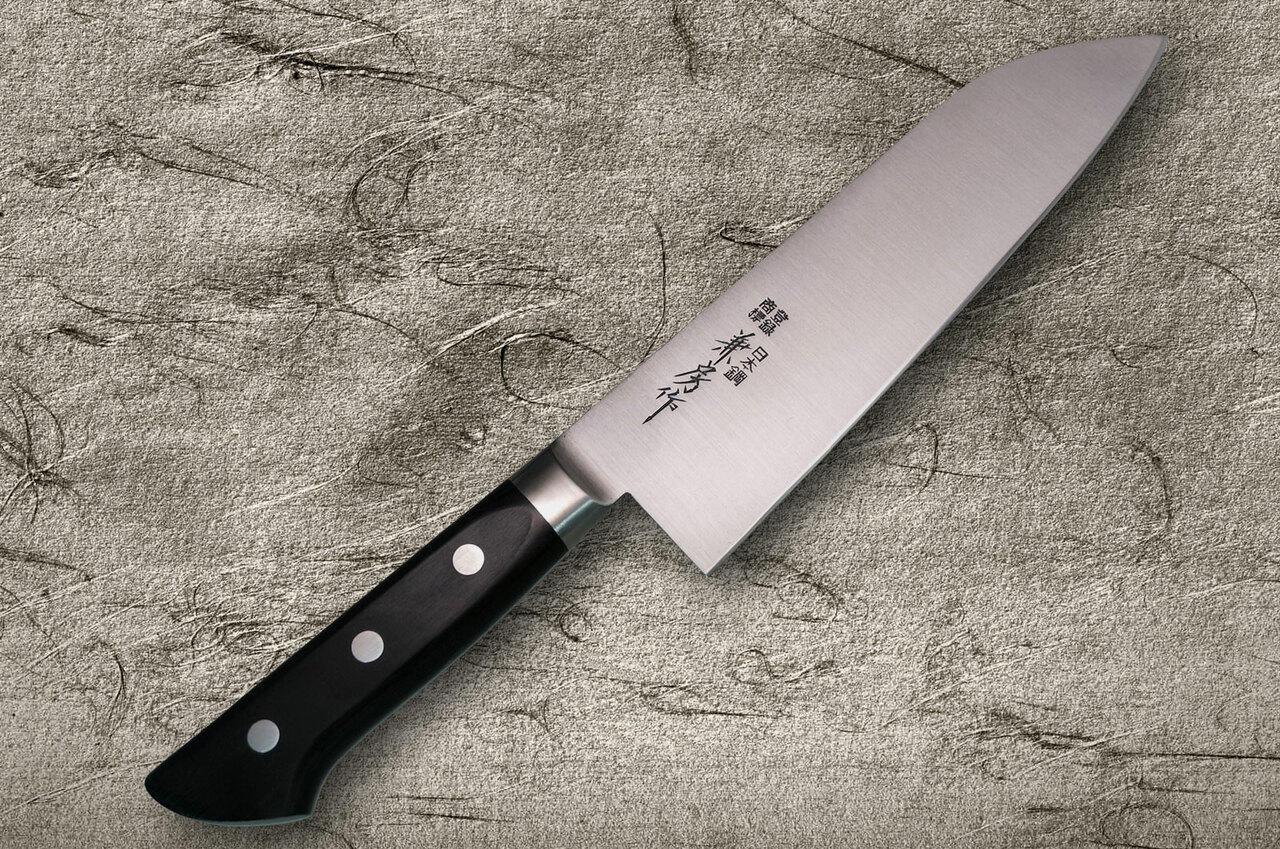 Fujiwara Kanefusa Japanese Steel Chef's Santoku Knife 180mm