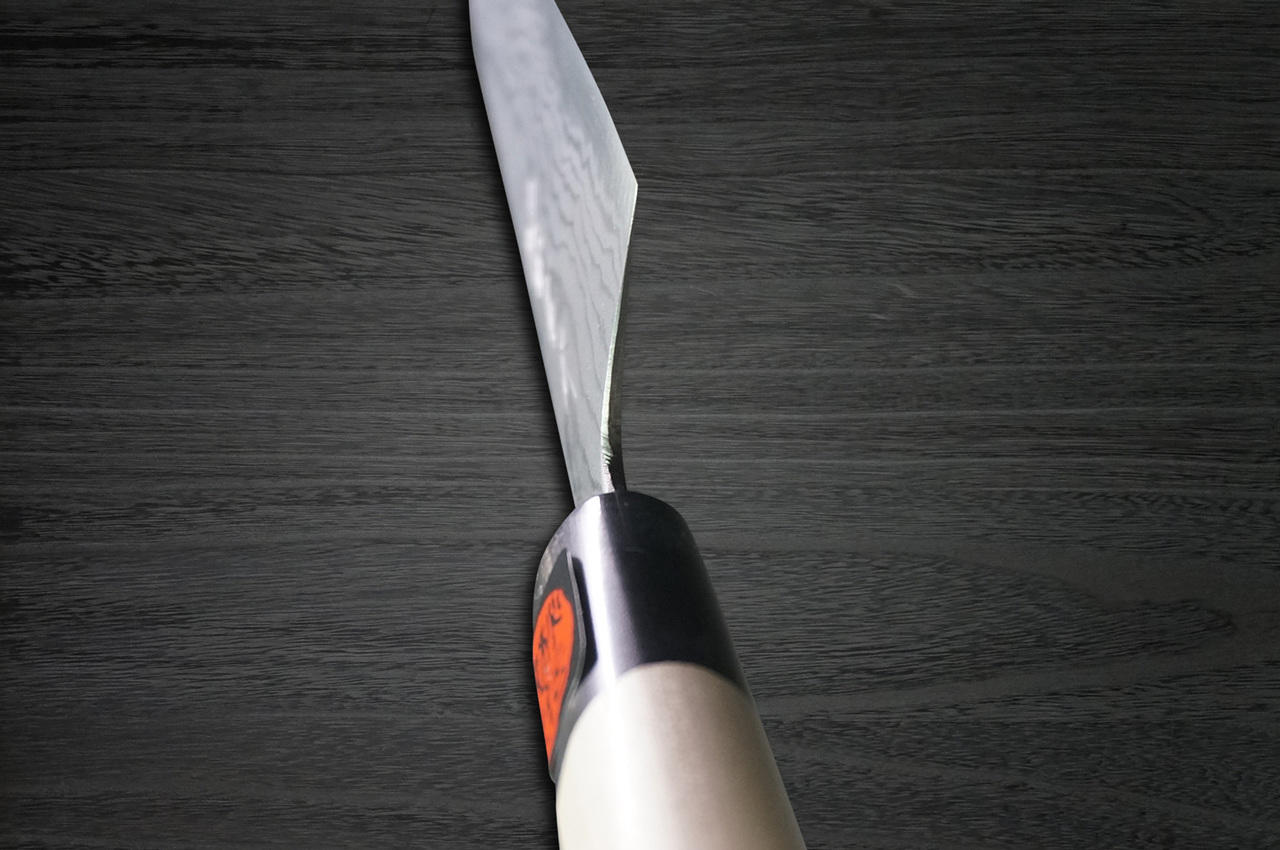 Shigeki Tanaka Aogami No.2 Damascus MB Japanese Chefs Gyuto Knife 210mm with Magnolia Wood Handle