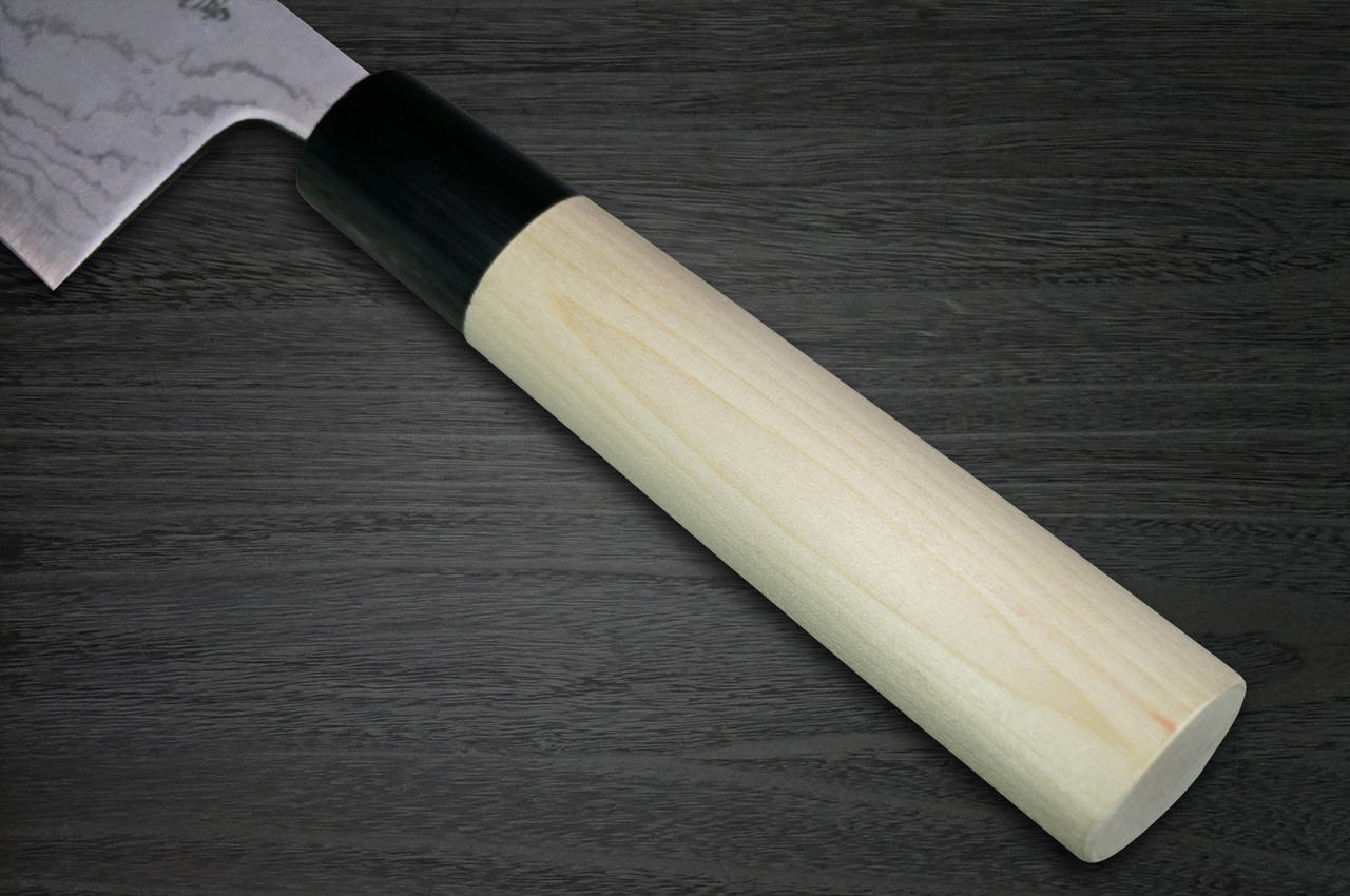 Shigeki Tanaka Aogami No.2 Damascus MB Japanese Chefs Gyuto Knife 210mm with Magnolia Wood Handle