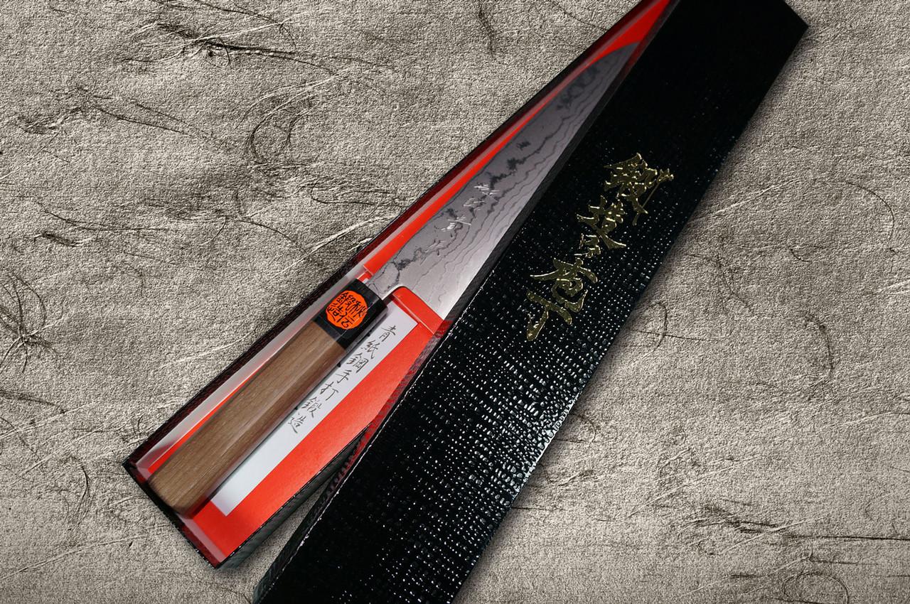 Shigeki Tanaka Aogami No.2 Damascus WN Japanese Chef's Gyuto Knife 210mm with Walnut Handle 