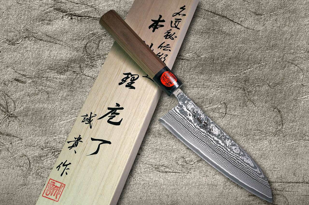 重木田中33层R2(SG2) 大马士革春风日本厨师的三德刀165毫米带