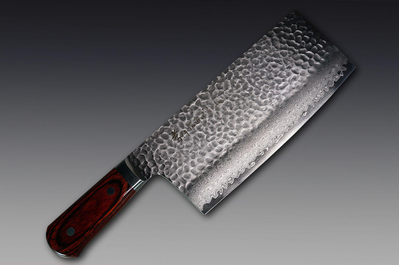 Sakai Takayuki VG10 33 Layer Damascus Butcher 210mm Mahogany Pakka woo –  Japannywholesale