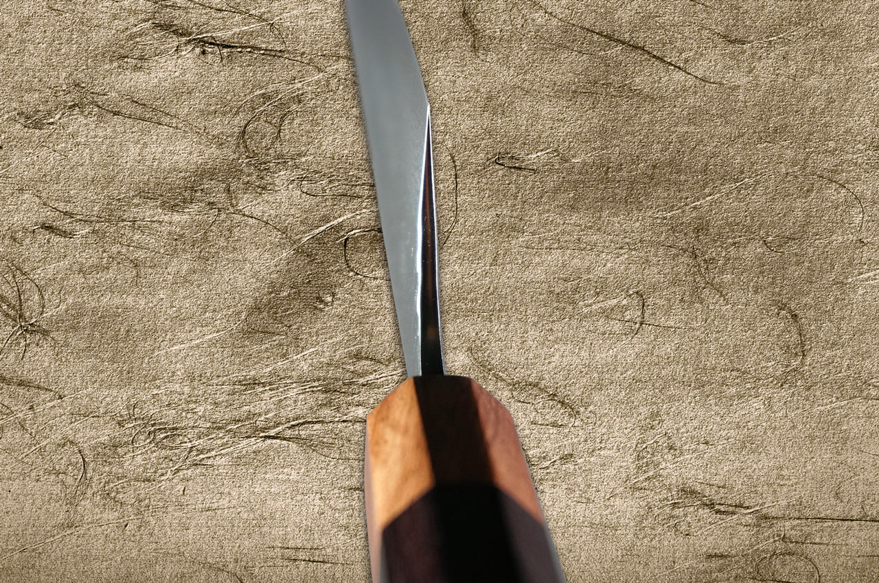 Yu Kurosaki VG10 Damascus FUJIN WA RS8H Japanese Chefs Santoku Knife 170mm with Brown-Ring Octagonal Handle