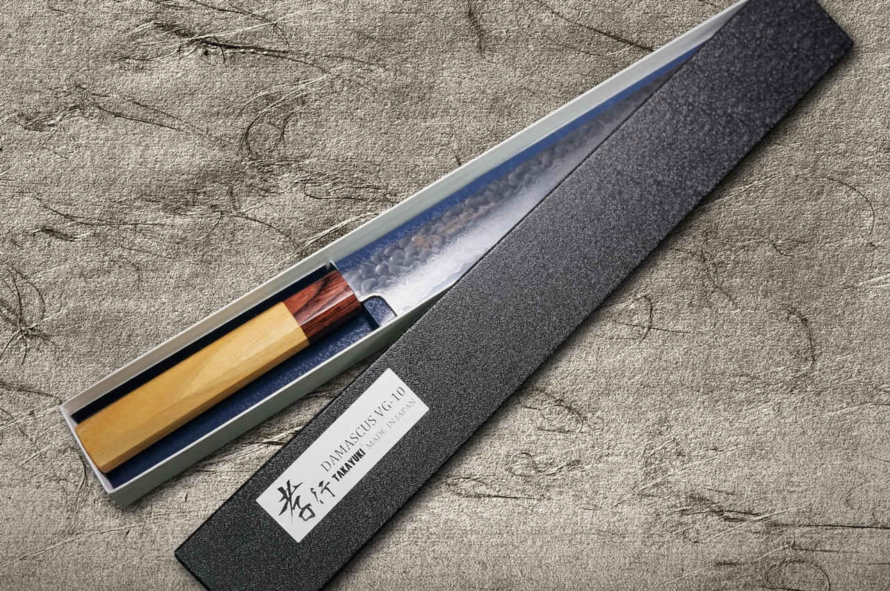 Sakai Takayuki 33-Layer VG10 Damascus Hammered WA Japanese Chef's