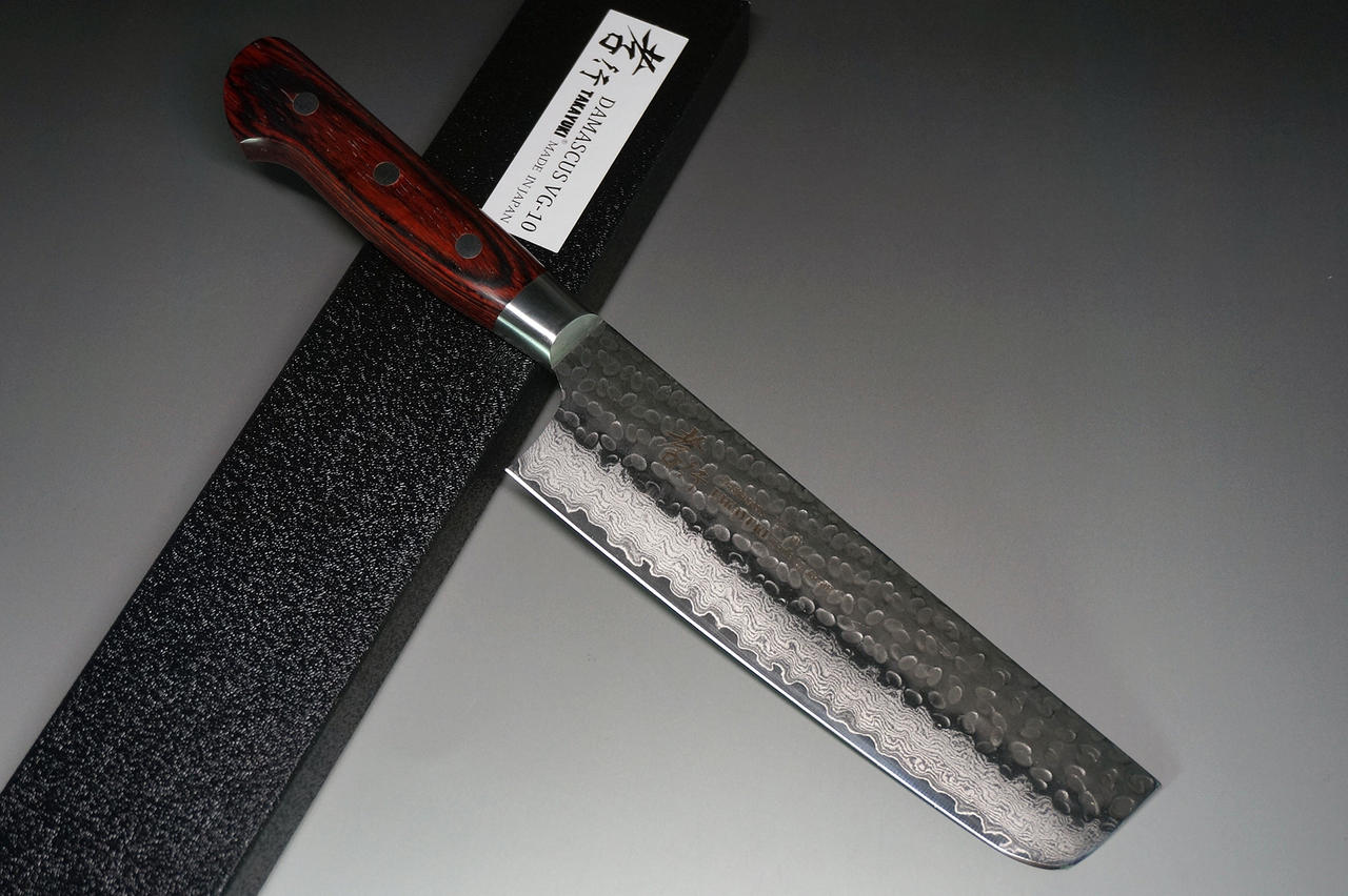 Sakai Takayuki 33-Layer VG10 Damascus Hammered WA Japanese Chef's Knife SET  (Gyuto210-Slicer-Nakiri-Petty150-Santoku)