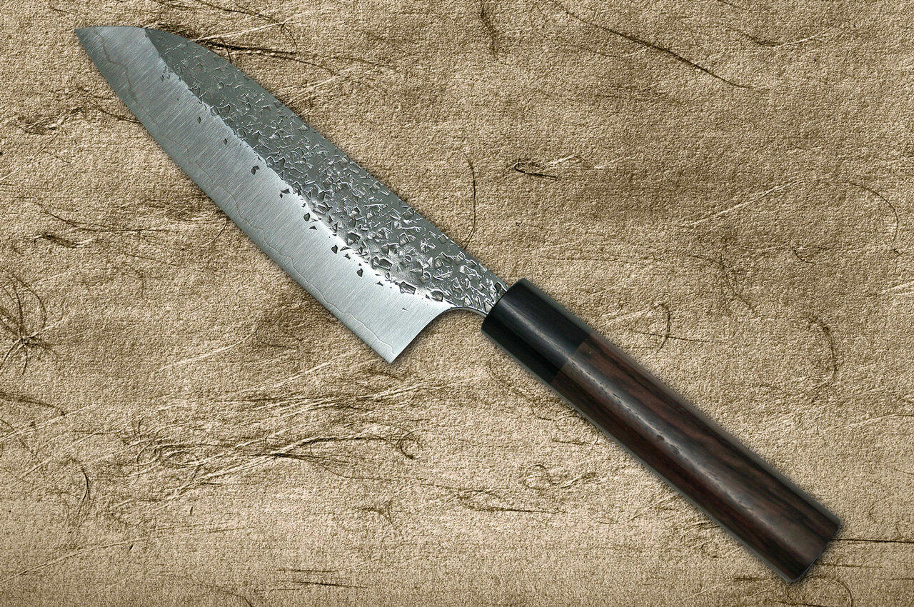 黑崎优R2(SG2) 锤纹SHIZUKU WA RS8B 日本厨师三德刀170mm 配黑环
