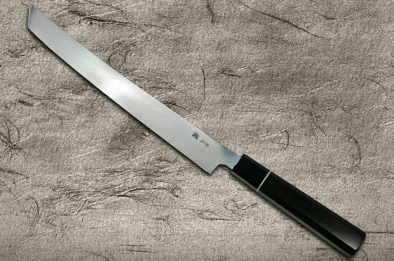 Shigeki Tanaka VG10 Damascus SENKO Japanese EB Chef's Sakimaru